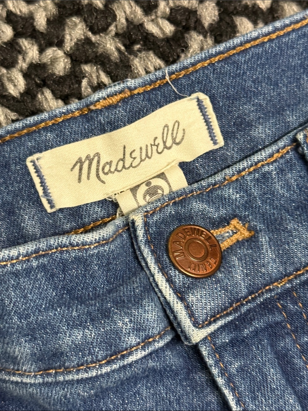 Madewell Slim Wide Leg Jeans 25 High Rise Medium Wash Stretch Denim Classic - Picture 3 of 6